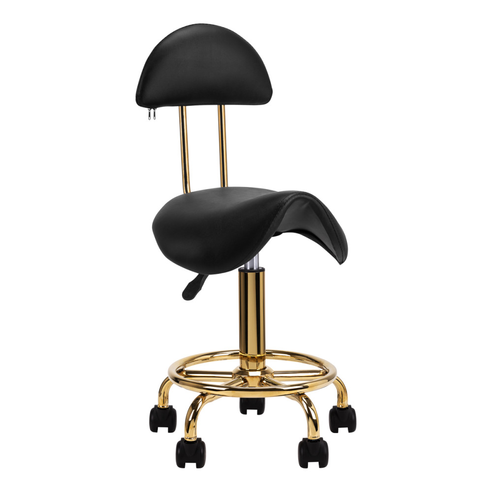 Taboret kosmetyczny 6001-G złoto - czarny main product photo