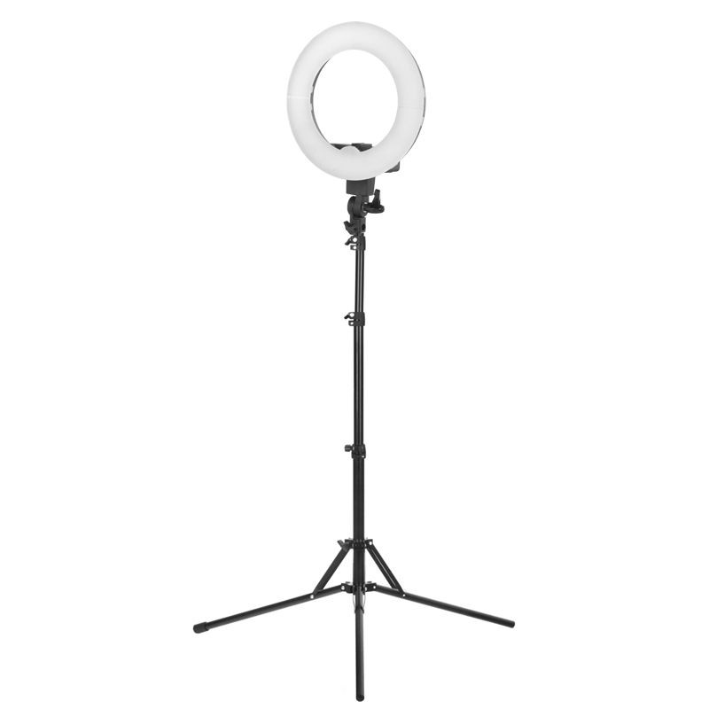 Lampa pierścieniowa Ring light 12' 35W led czarna + statyw main product photo