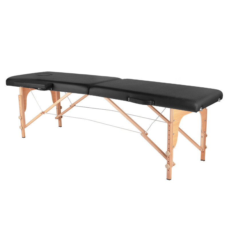 Stół składany do masażu drewniany Komfort Activ Fizjo 2 segmentowe czarny main product photo