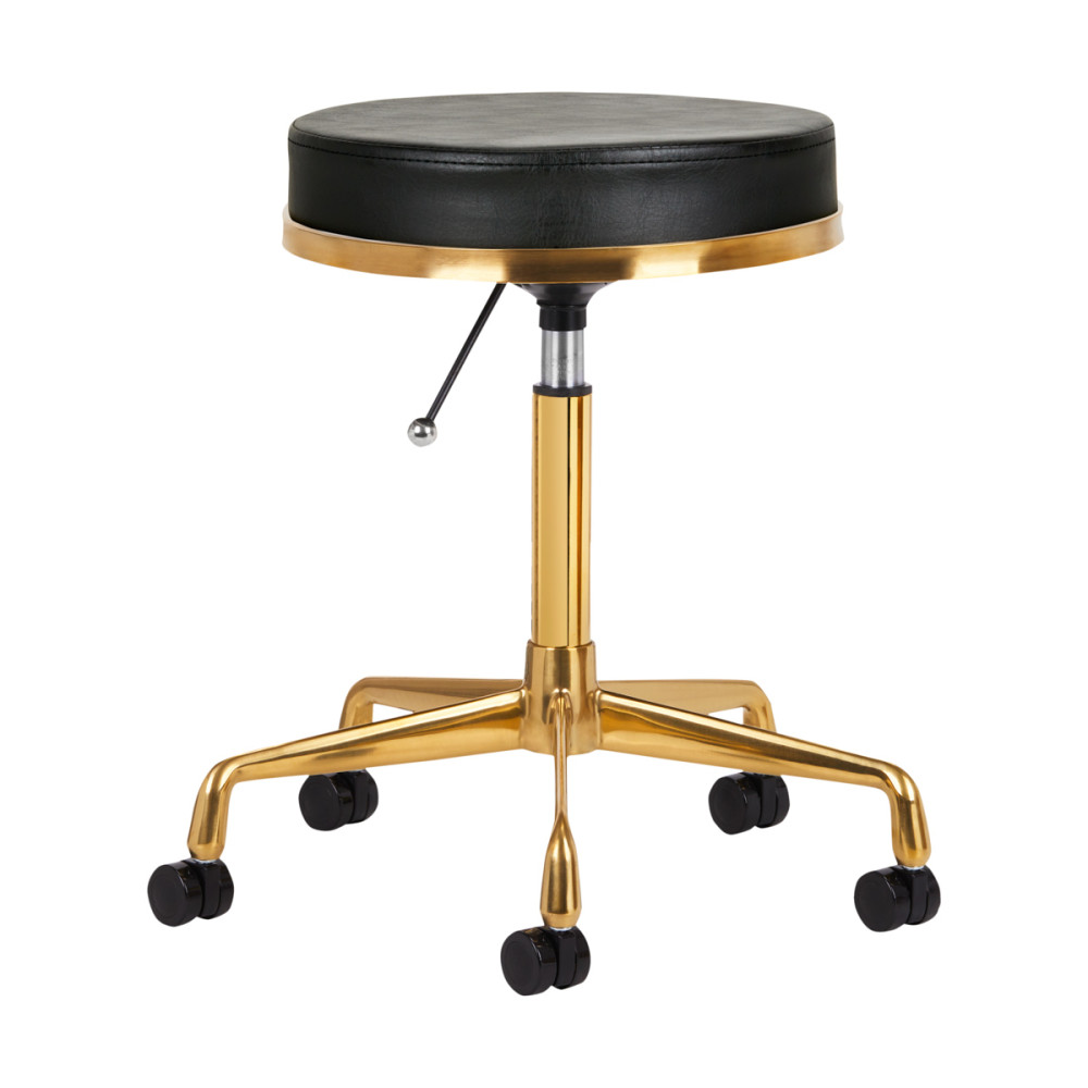 Taboret kosmetyczny H4 złoty czarny main product photo