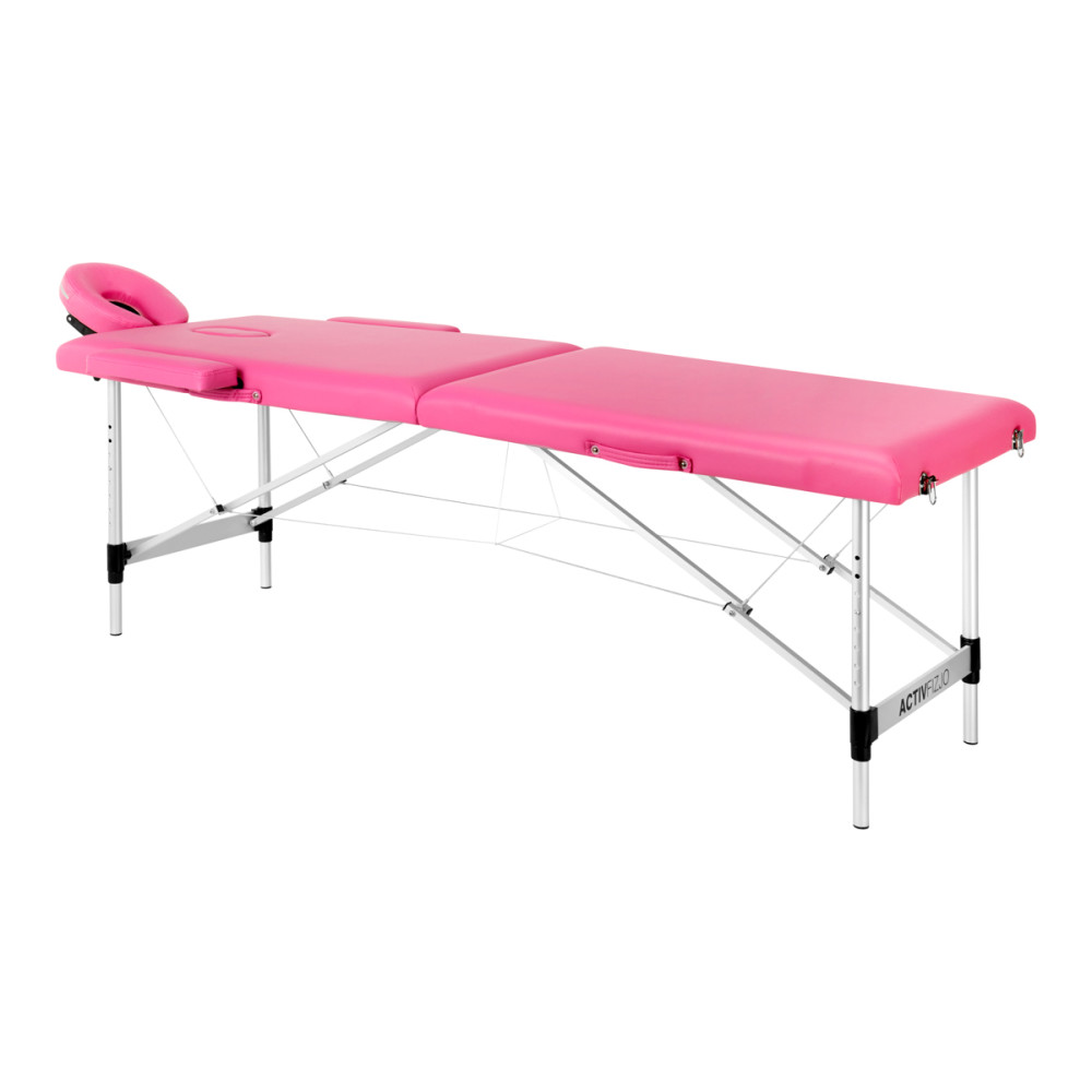 Stół składany do masażu aluminiowy komfort Activ Fizjo 2 segmentowe róż main product photo