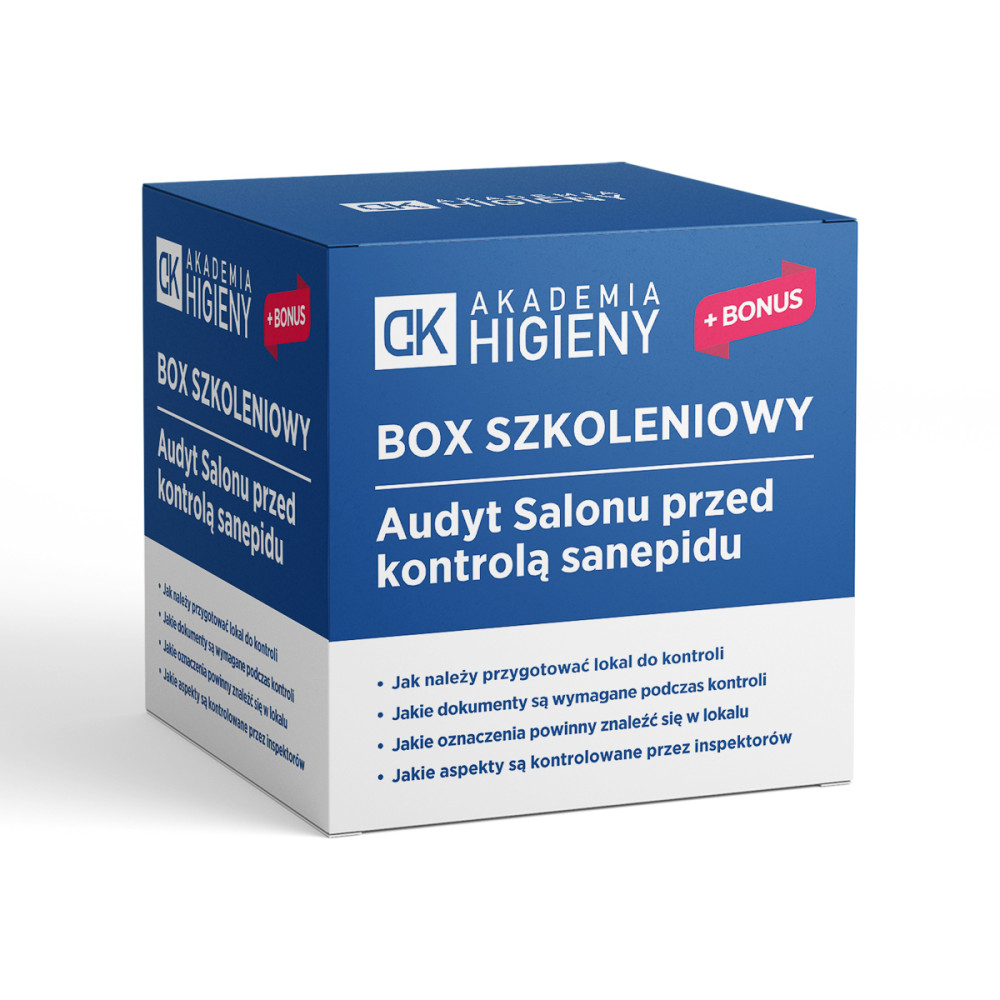 Box szkoleniowy Audyt Salonu przed kontrolą sanepidu - kod on line main product photo